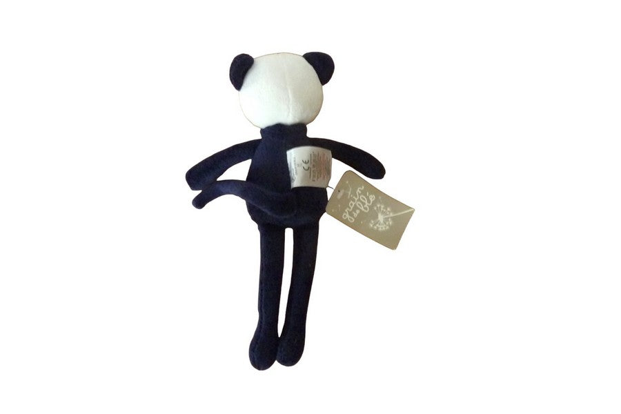 Peluche chat bleu marine blanc - Grain de blé - 24 cm