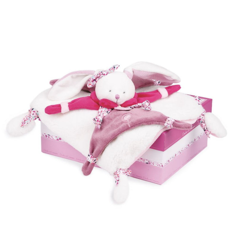 Doudou lapin plat - Cerise et Petit Chou - DC2703 Doudou et Compagnie