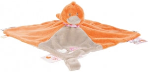 Doudou canard plat orange gris - Iris & Babette - Noukie's