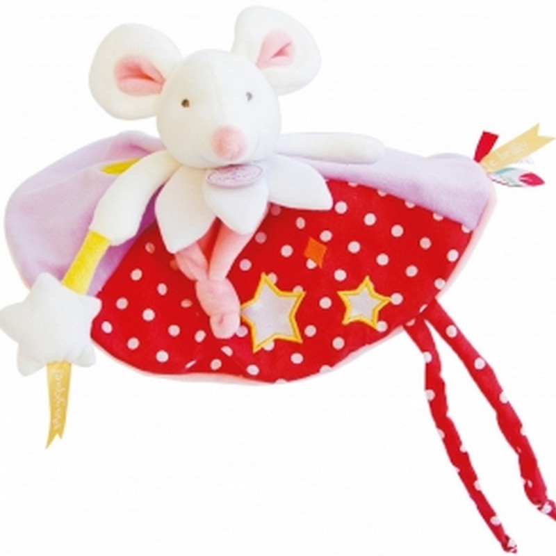 Doudou souris plat rose - Magic - DC3028 Doudou et Compagnie