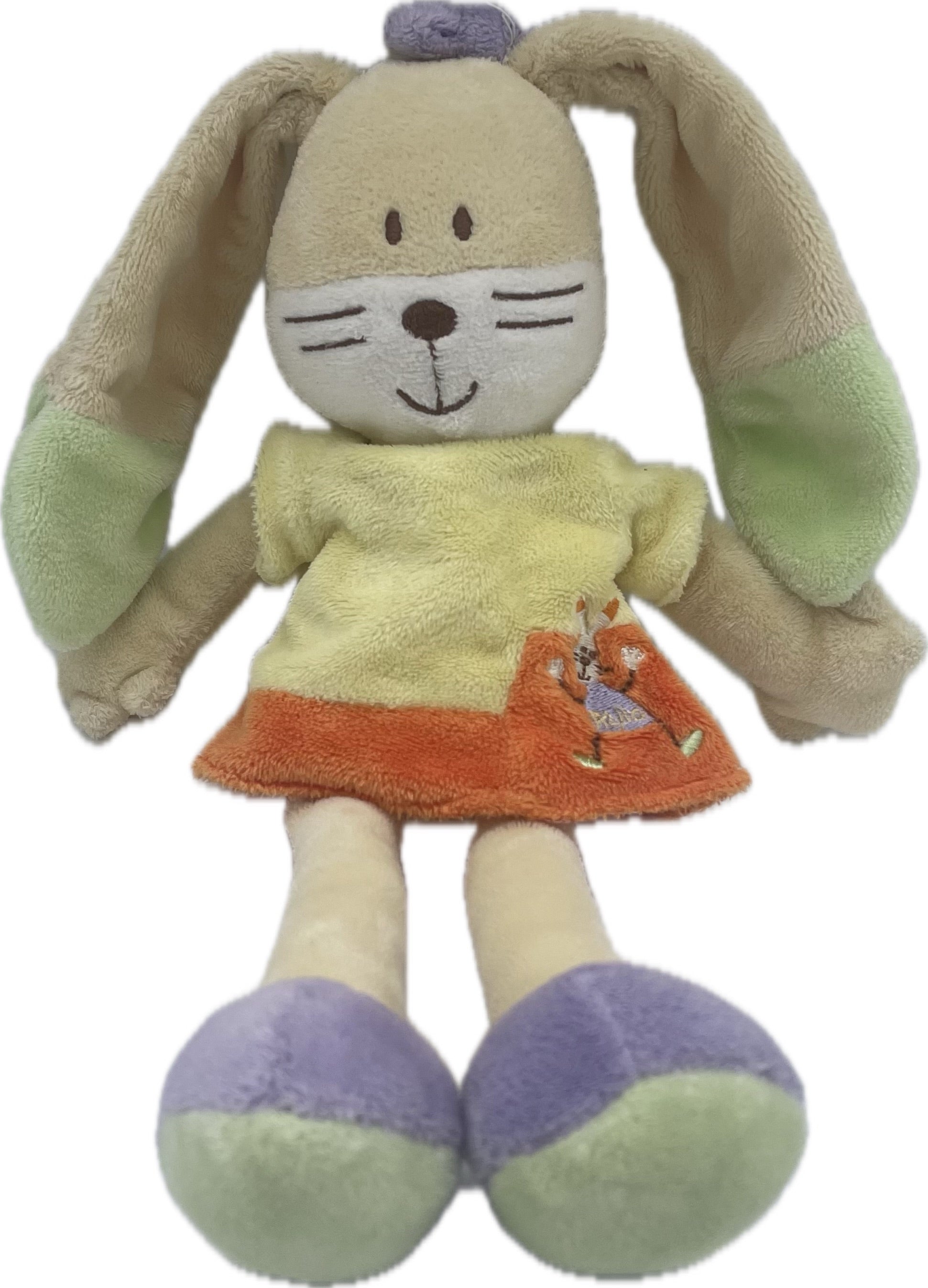 Peluche lapin - Mots d'enfants - 27 cm