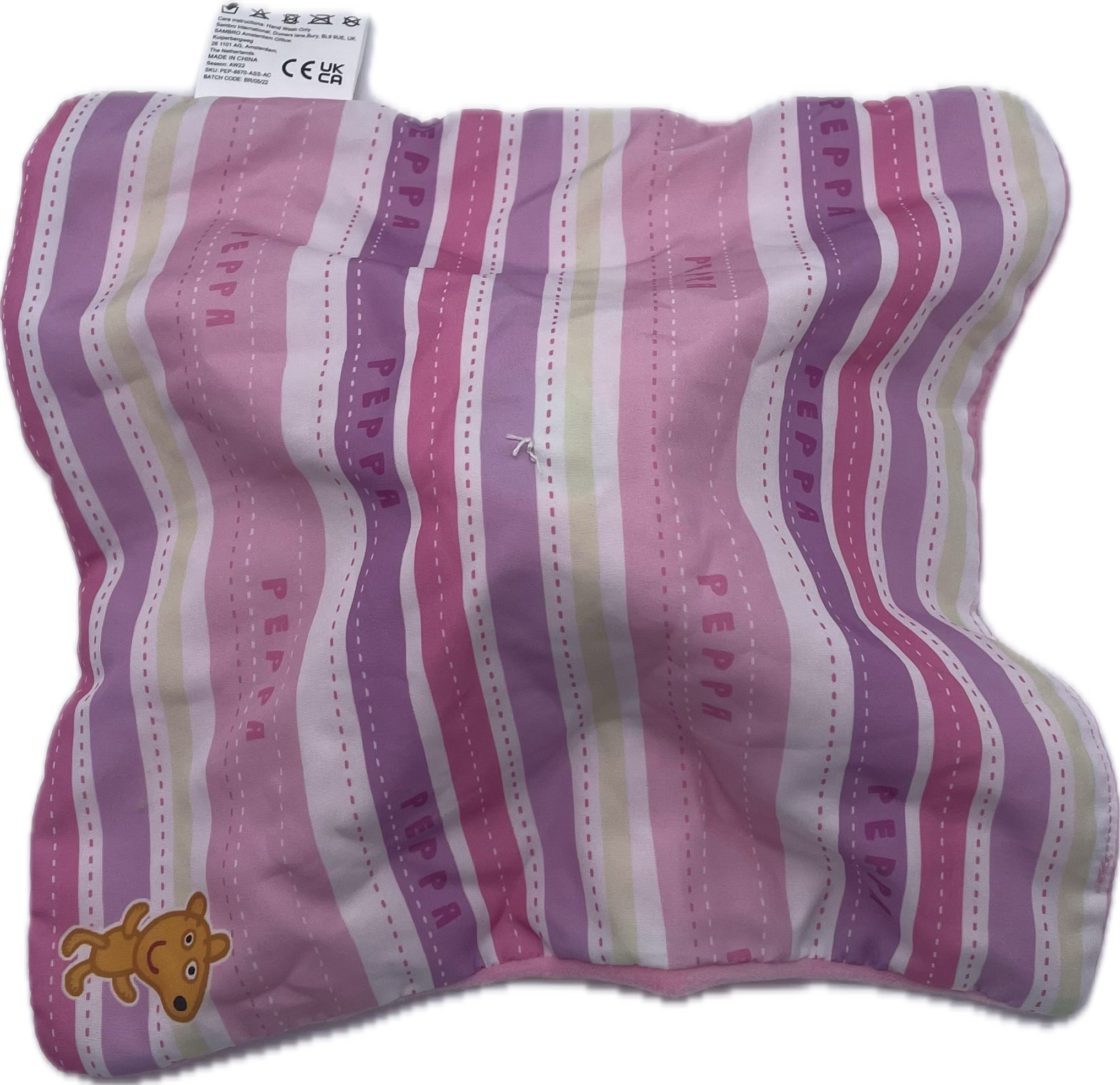 Doudou Peppa Pig plat rose - Sambro