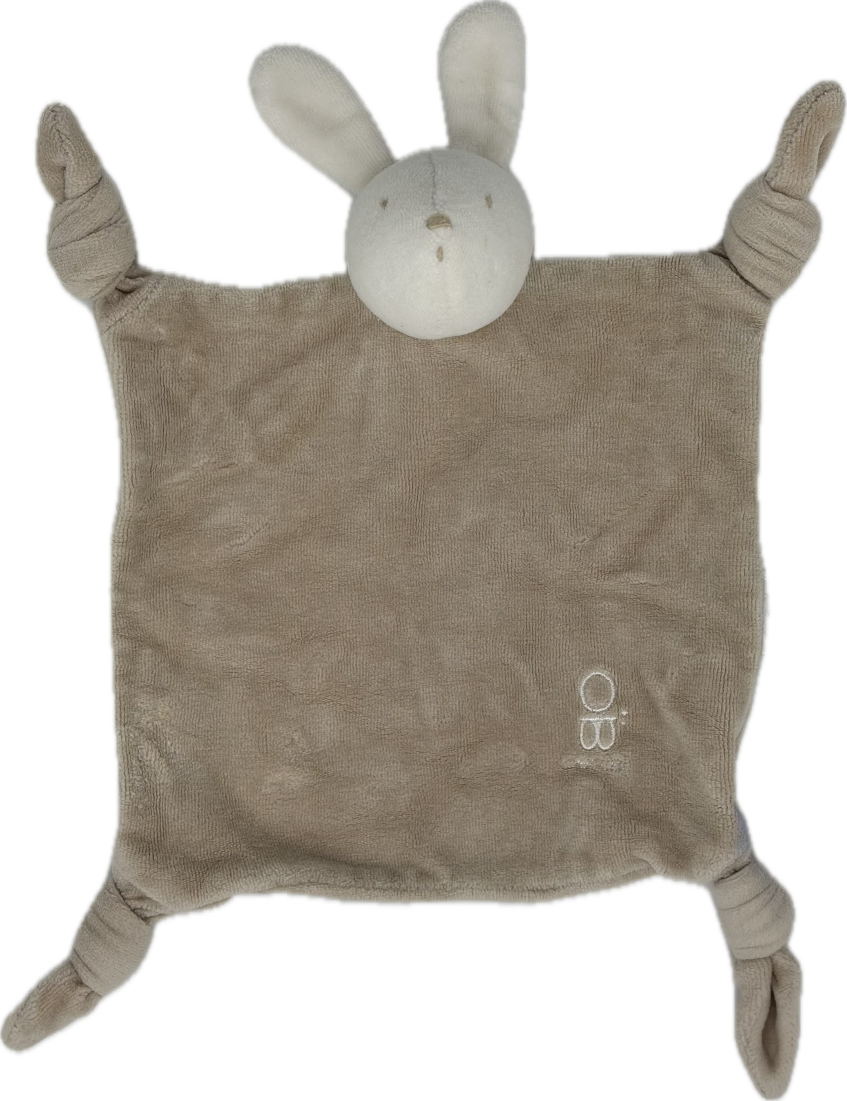 Doudou lapin plat marron - Obaibi