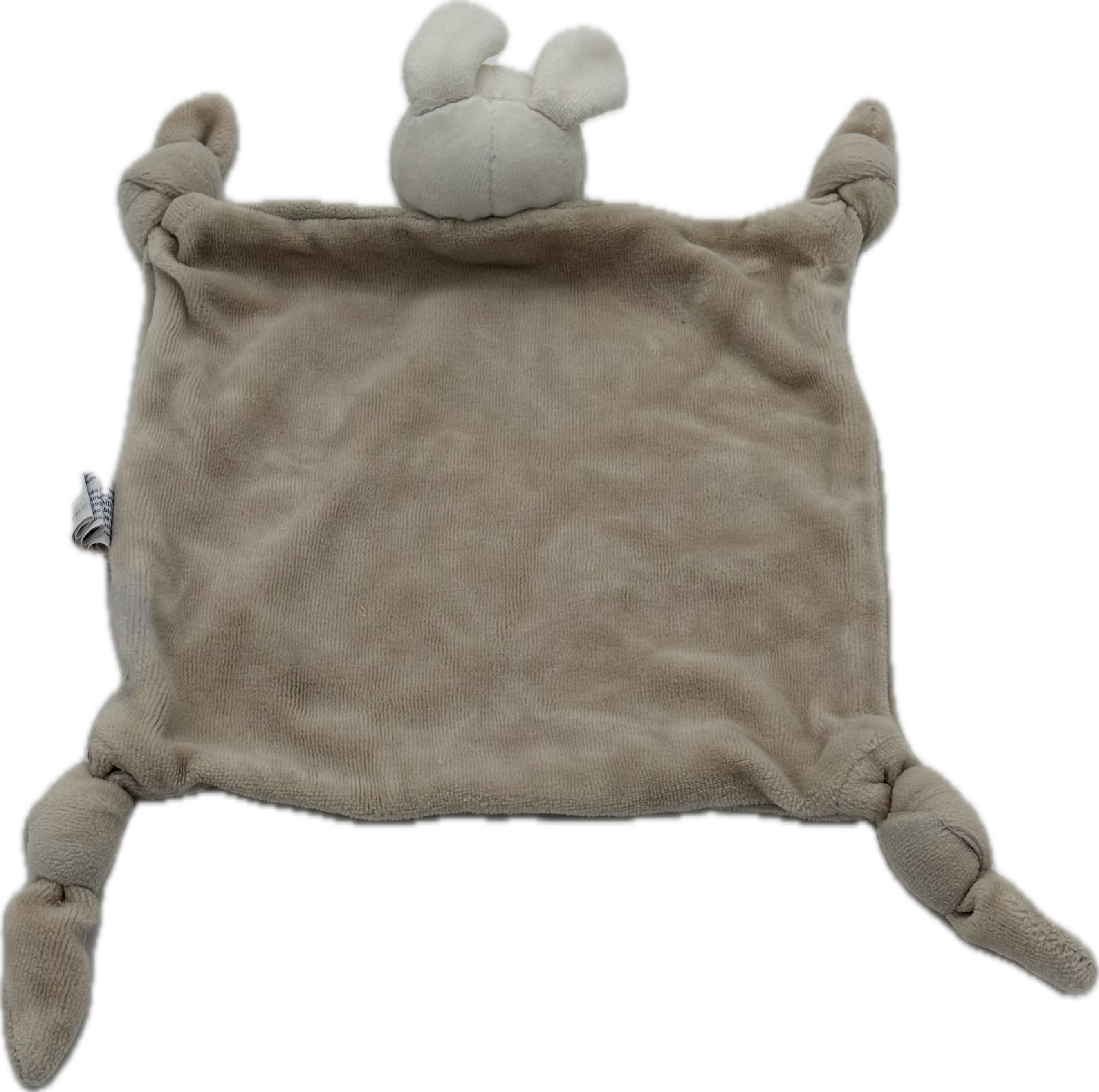 Doudou lapin plat marron - Obaibi