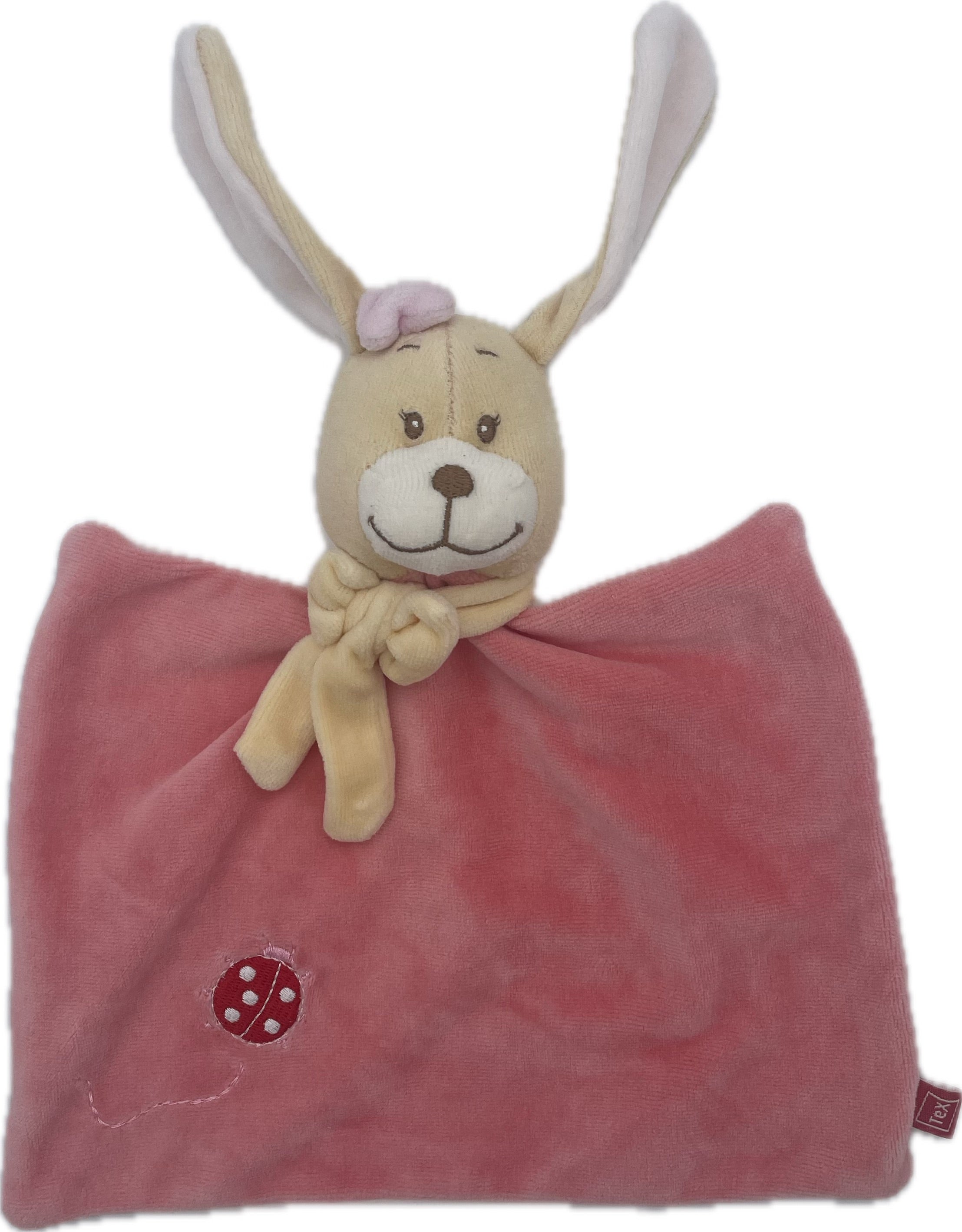 Doudou lapin plat rose - Tex Baby
