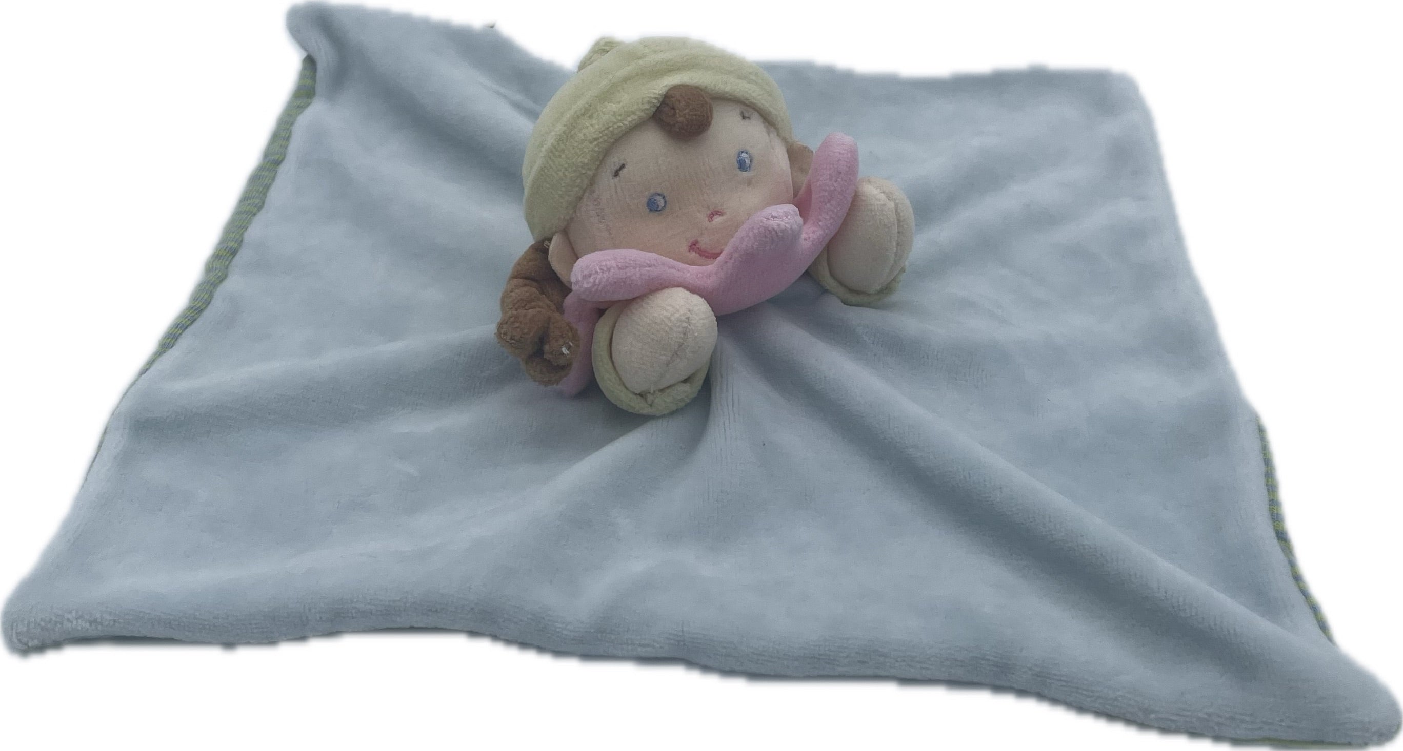 Doudou poupée fille bleu - Mots d'Enfants