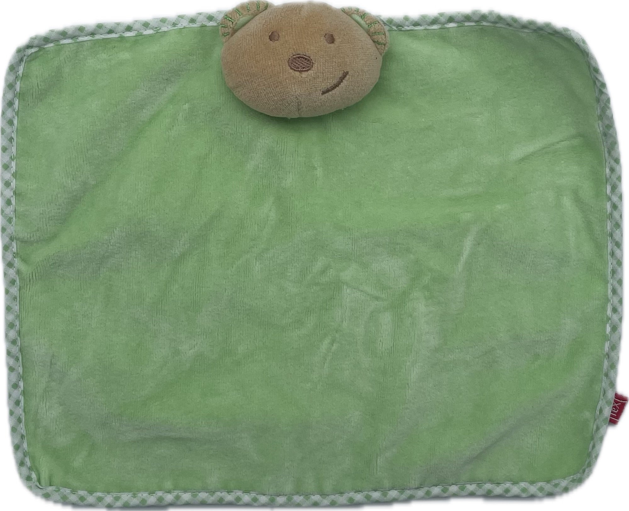 Doudou ours plat vert - Tex