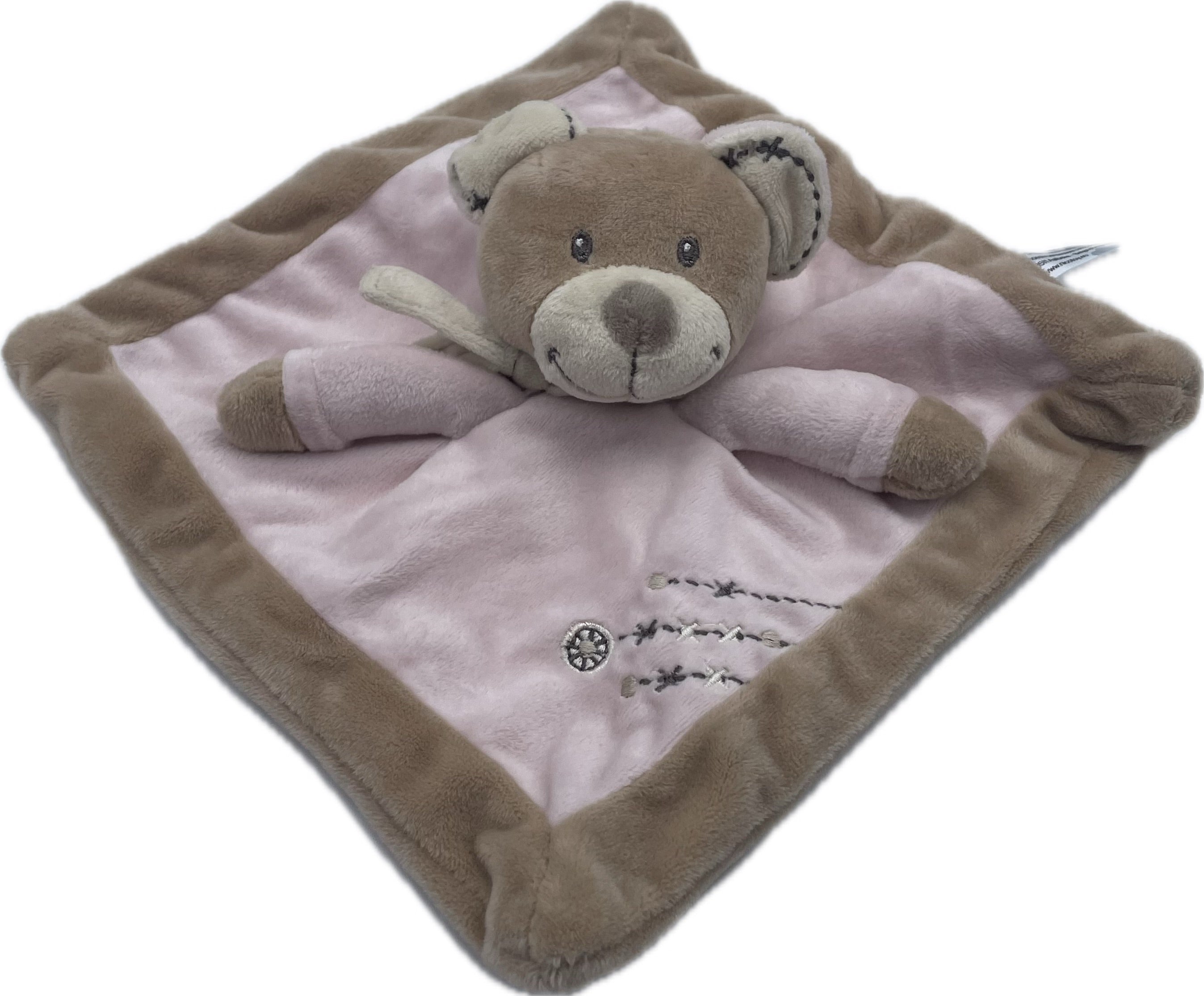 Doudou ours plat rose marron - Cuddles - Nicotoy Simba Toys