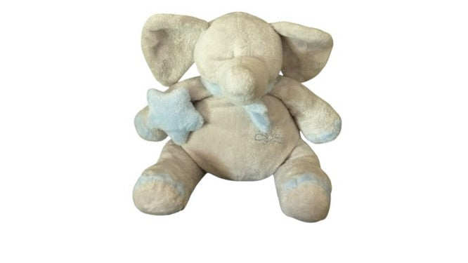 Peluche éléphant beige - Playkids - 27 cm