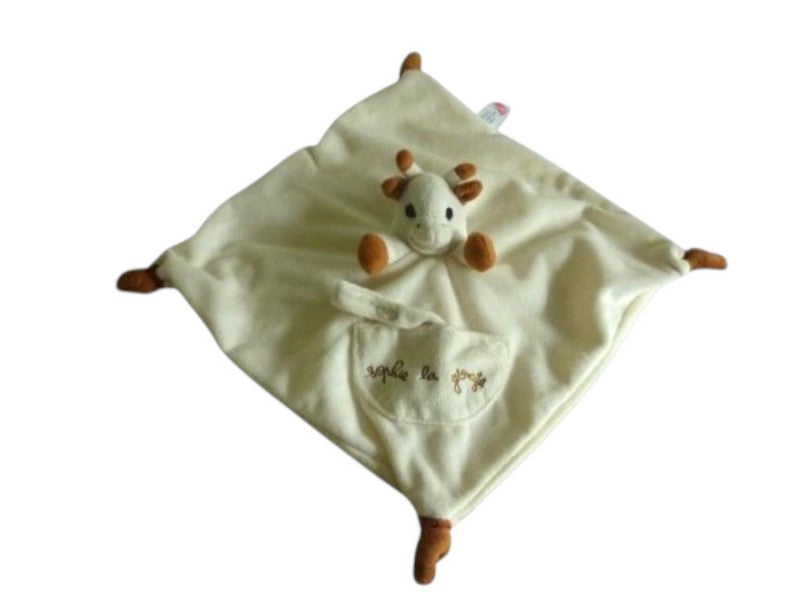 Doudou Sophie la girafe plat - attache tétine - Vulli