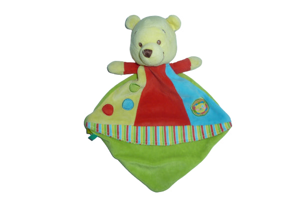 Doudou Winnie l'ourson multicolore - plat - Disney