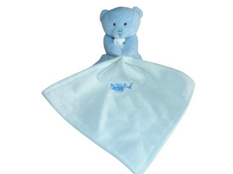 Peluche ours bleu avec mouchoir - BN3530 Baby'Nat