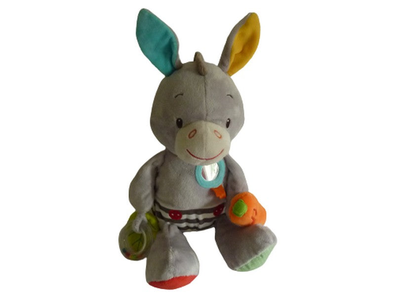 Peluche éveil âne Minimi multicolore - Lilliputiens - 40 cm