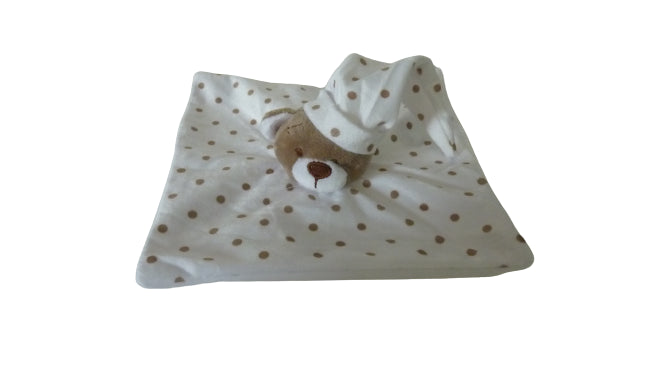 Doudou ours blanc - plat - Babylove