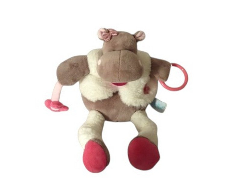 Peluche éveil hippopotame Zoé - BN0369 Baby'Nat - 28 cm