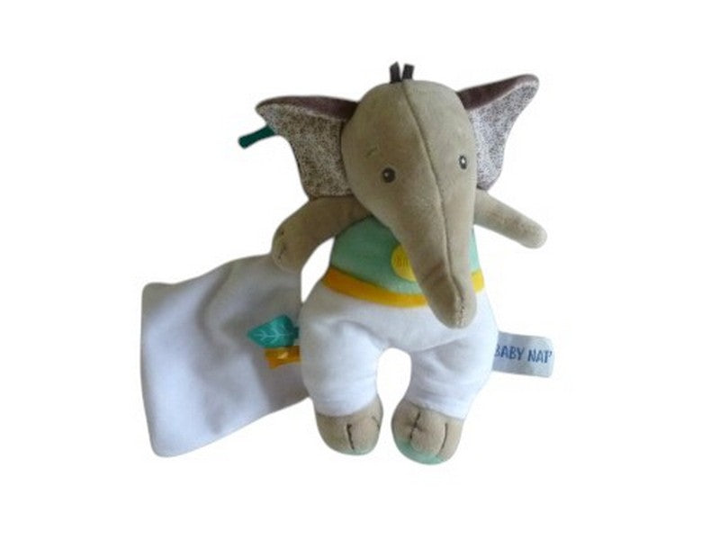 Peluche éléphant Cachuète avec mouchoir - BN0624 Baby'Nat