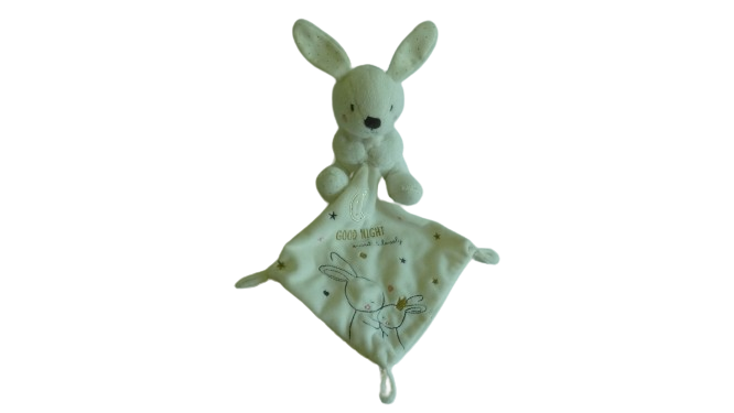 Peluche lapin blanc- mouchoir - Nicotoy Simba Toys