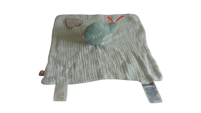 Doudou oiseau Charlie plat Collection Imagine Noukie's