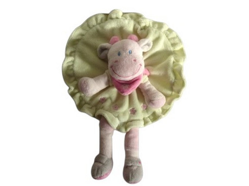 Doudou vache plat vert rose - Nicotoy Simba Dickie