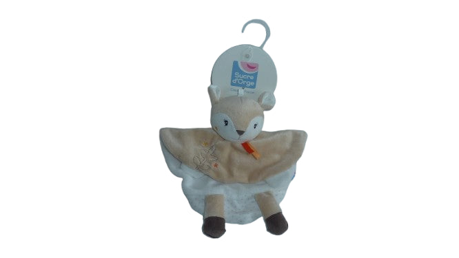 Doudou biche marron plat Sucre d'Orge