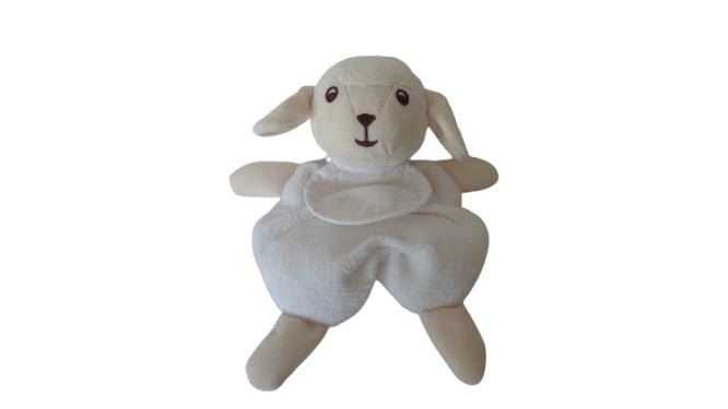 Peluche mouton bavoir à broder DMC