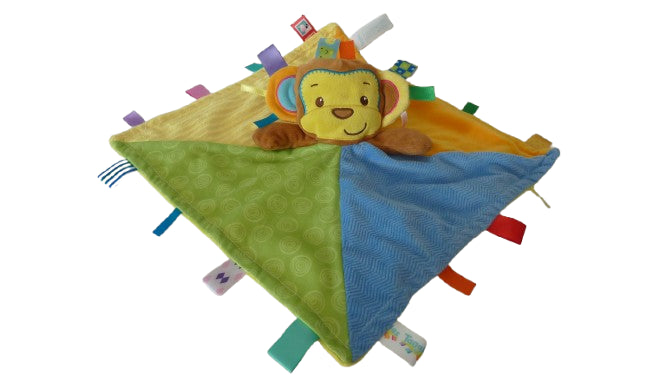 Doudou singe multicolore - carré plat - Taggies