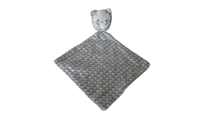 Doudou chat blanc - plat - Obaïbi