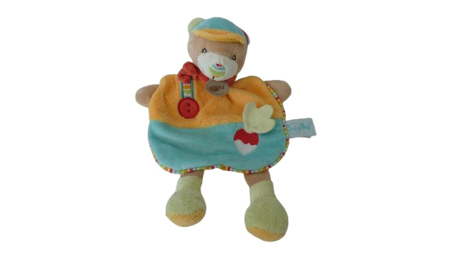 Doudou ours Simon le jardinier plat Baby'Nat