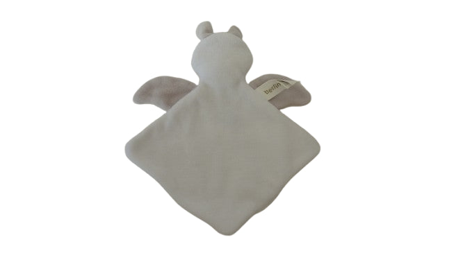 Doudou lapin blanc gris - plat - Berlingot