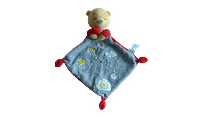 Doudou Winnie l'Ourson - gris-rouge - plat - Disney