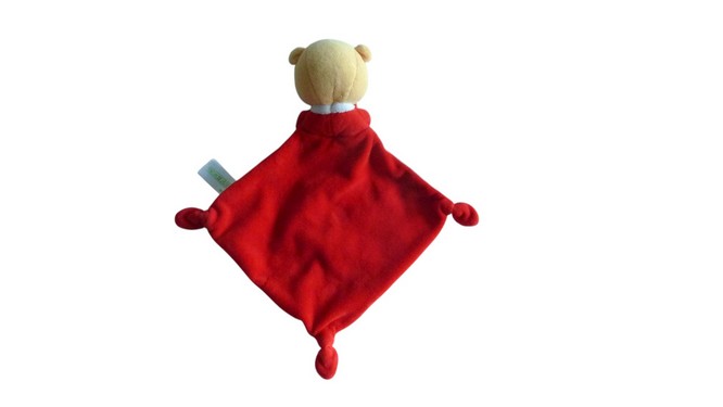 Doudou Winnie l'Ourson - gris-rouge - plat - Disney