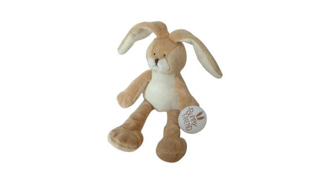 Peluche lapin blanc marron clair Bunny Friend 30 cm doudou