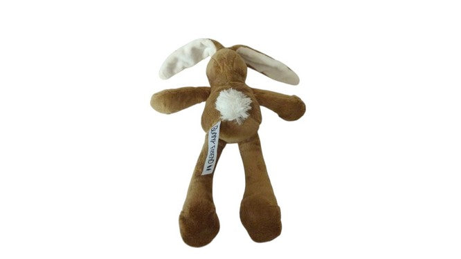 Peluche lapin - blanc marron foncé - Bunny Friend - 28 cm