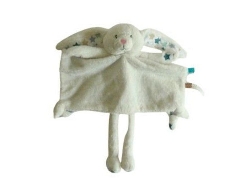 Doudou lapin plat blanc - Little Dutch