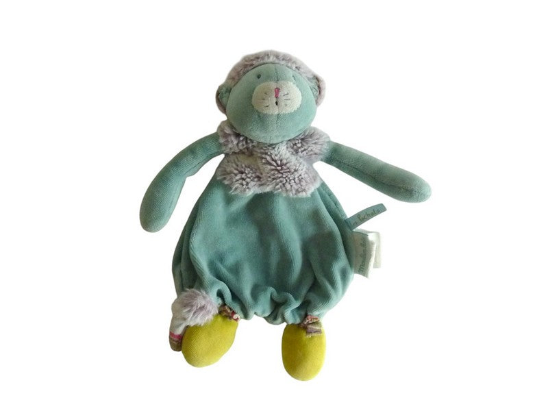 Doudou chat plat vert - Les Pachats - Moulin Roty
