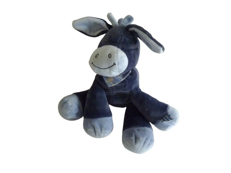 Peluche âne bleu - Alex et Bibou - Nattou