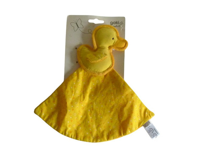 Doudou mouchoir canard jaune - Goki