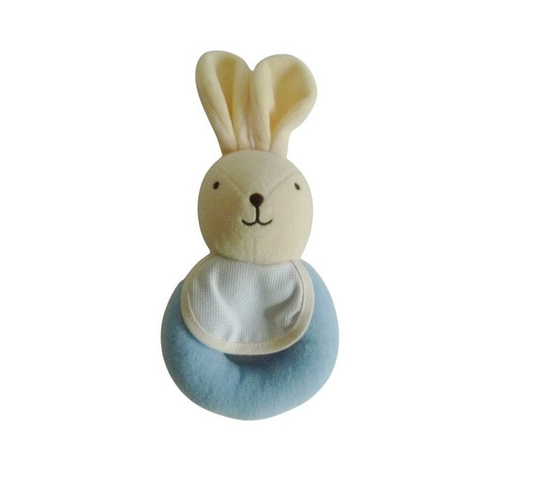 Doudou lapin bleu hochet à broder - DMC