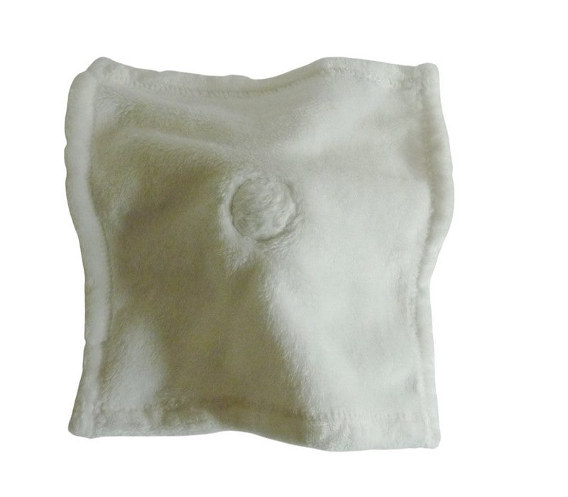 Doudou panda plat carré blanc avec cœur en relief – Primark 29 x 29 cm