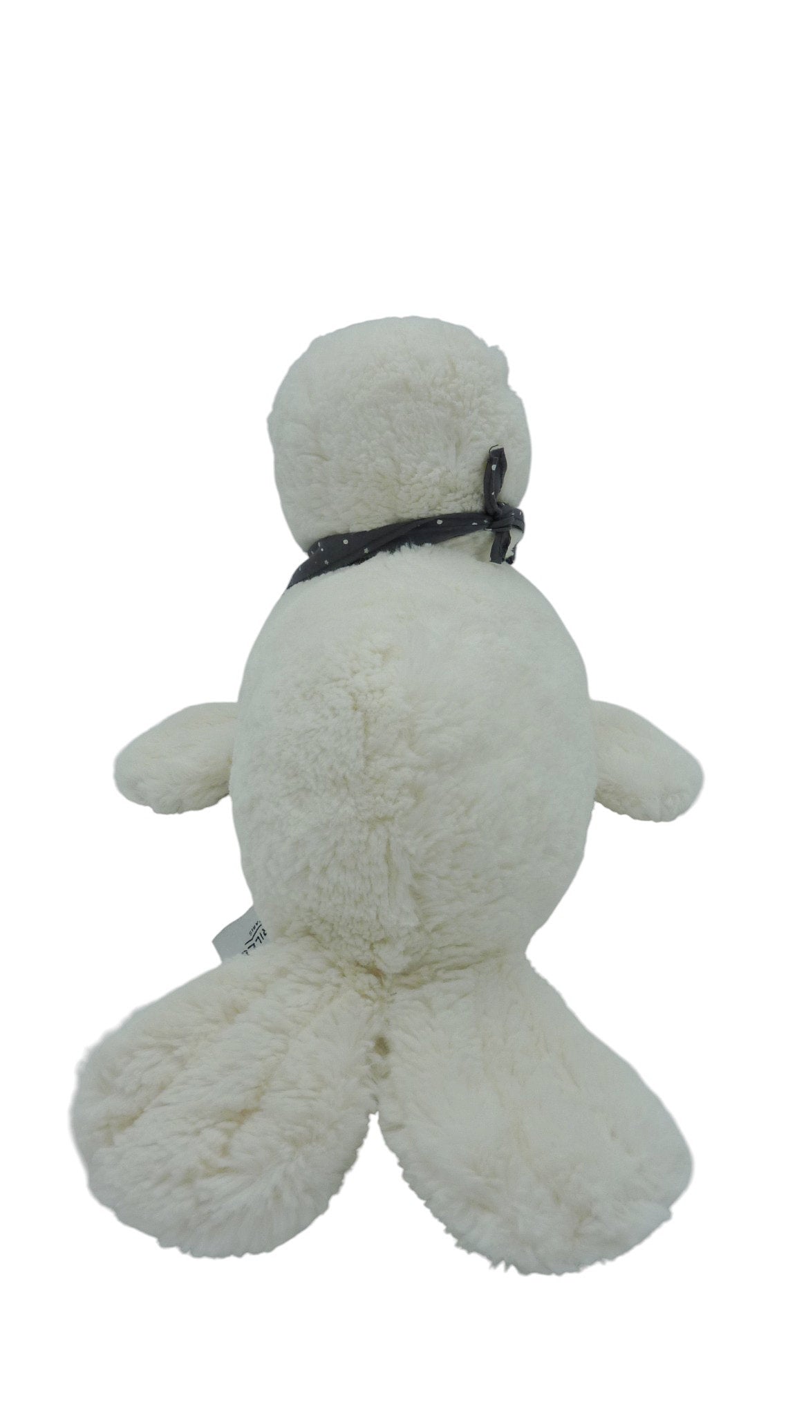 Peluche phoque écrue et blanche avec bandana à pois – Cyrillus 42 cm