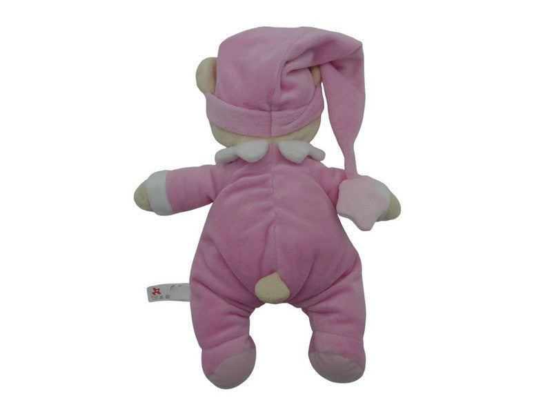Peluche ours rose - Nicotoy - 28 cm