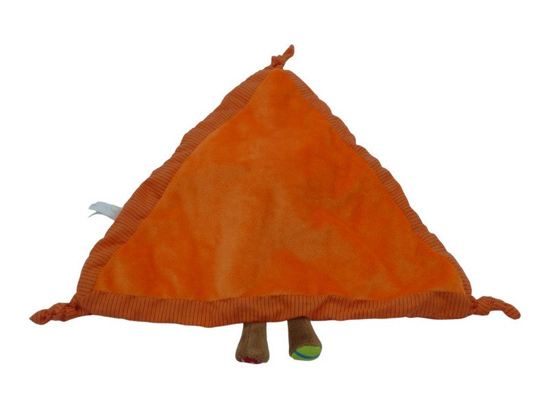 Doudou mouton plat blanc orange - Minitoys