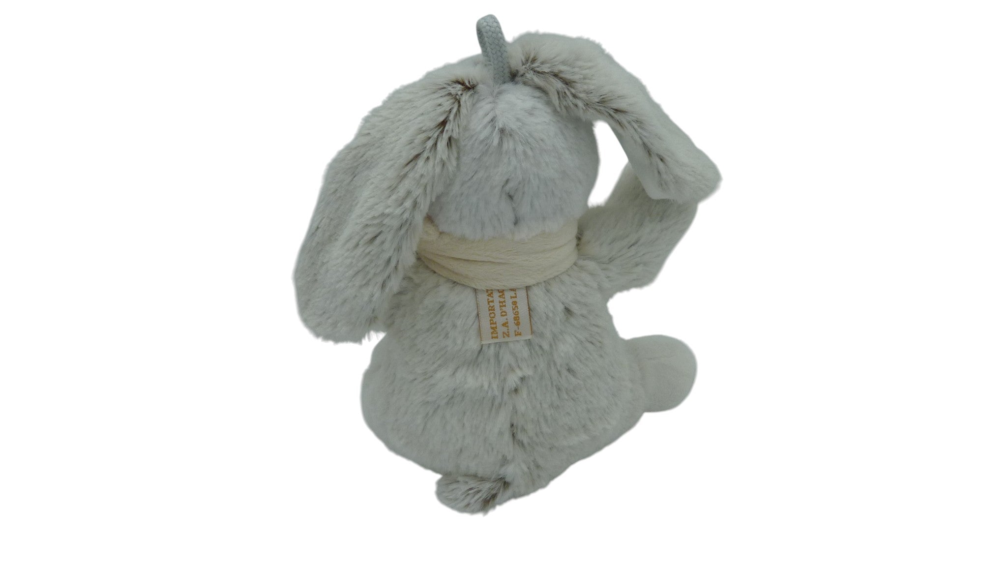 Peluche lapin gris blanc- Roda - 23 cm