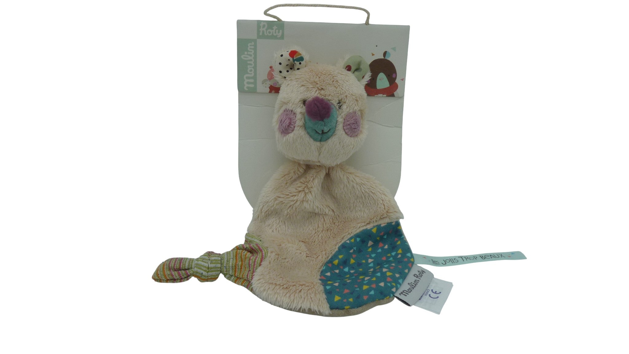 Doudou ours plat - Les Jolis Trop Beaux - Moulin Roty