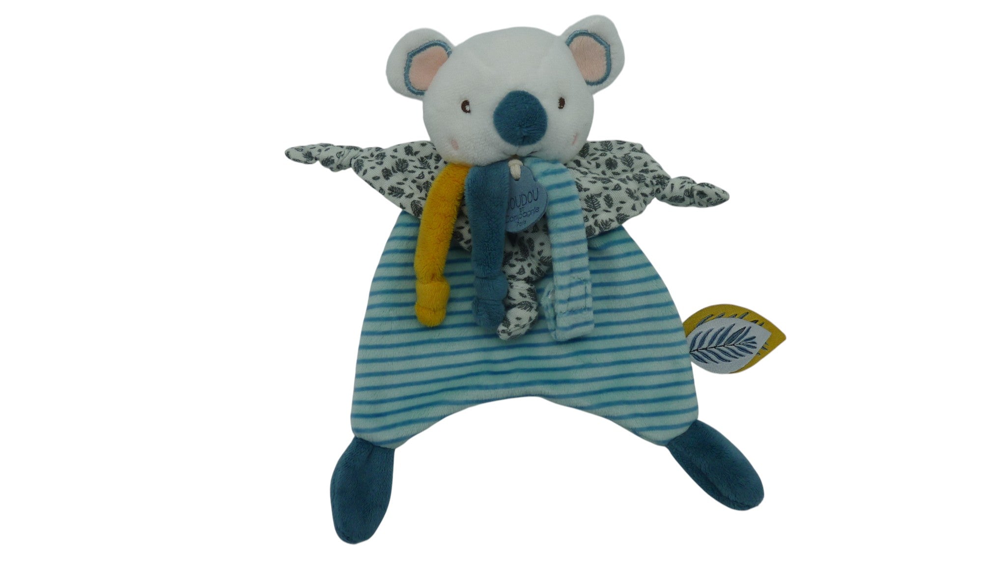 Doudou koala plat turquoise - Yoca le koala - DC3665 Doudou et Compagnie