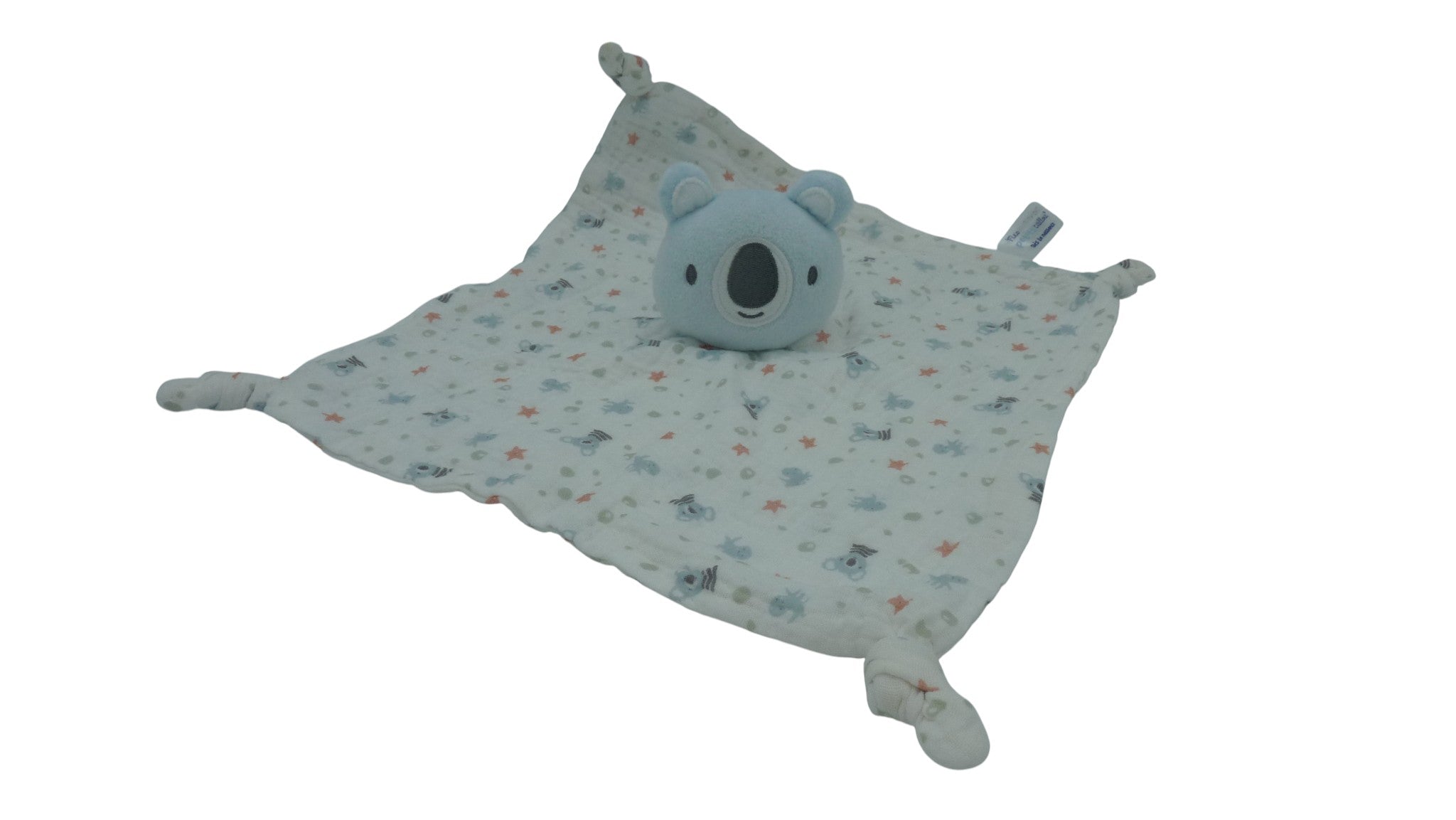 Doudou koala plat blanc - Mes Petis Cailloux