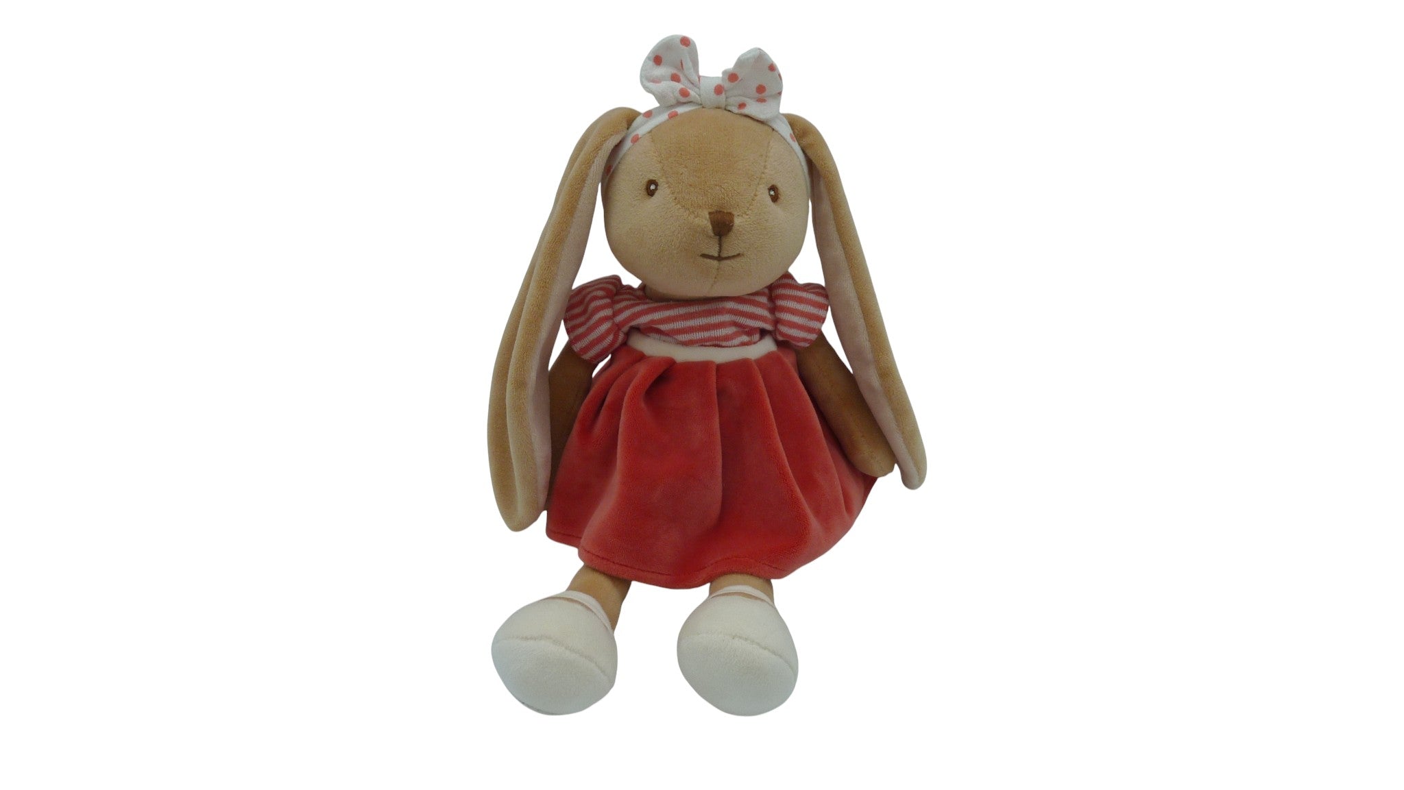 Peluche lapin marron orange - Bukowski - 33 cm