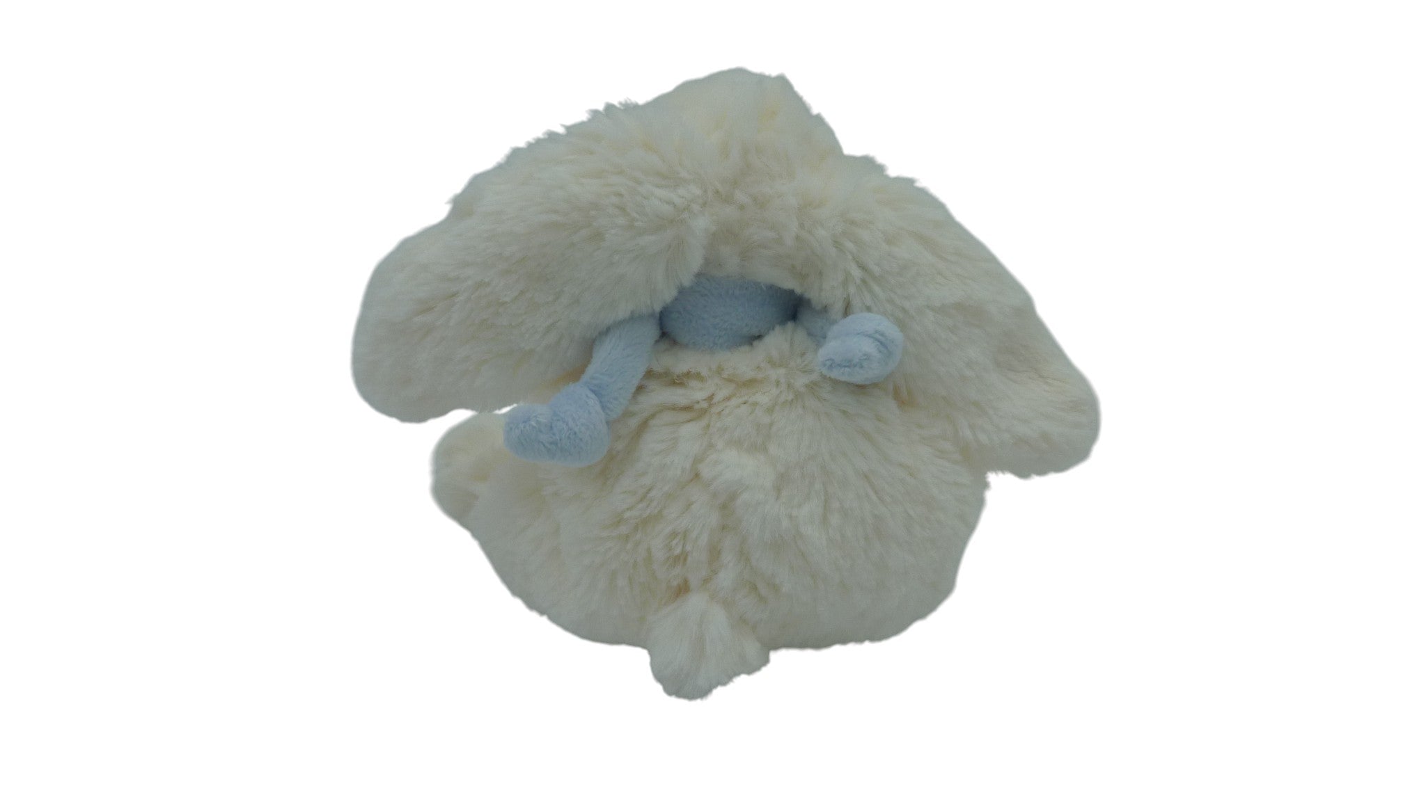 Peluche lapin blanc bleu - Bonbon - DC1238 Doudou et Compagnie - 20 cm