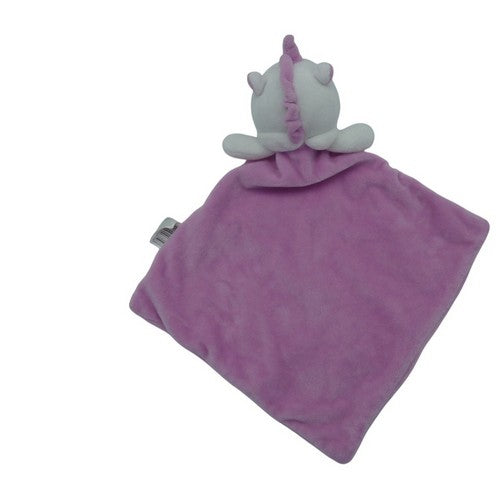 Doudou licorne plat rose - Mes Petits Cailloux