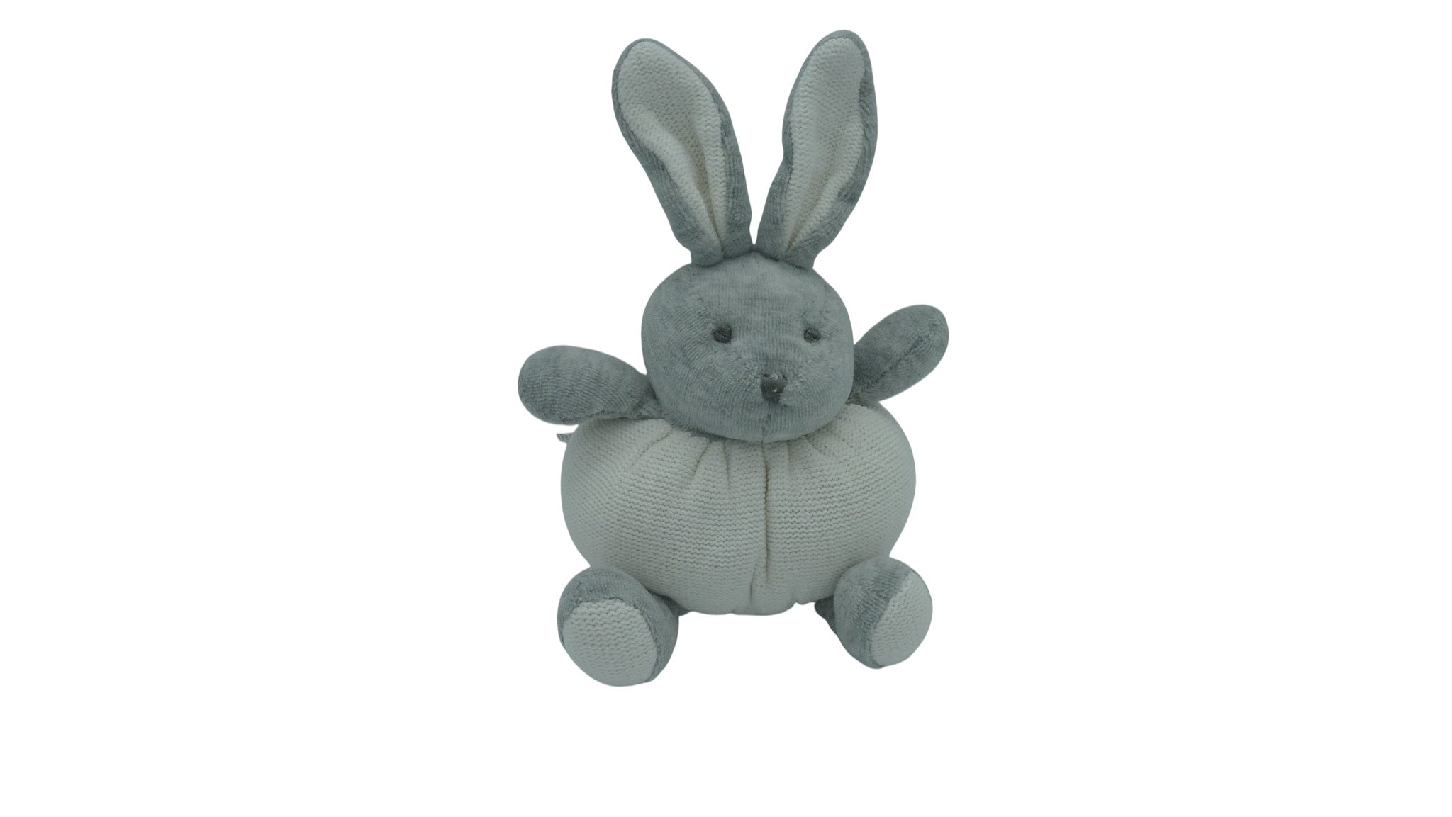 Peluche lapin gris blanc - Verbaudet - 27 cm